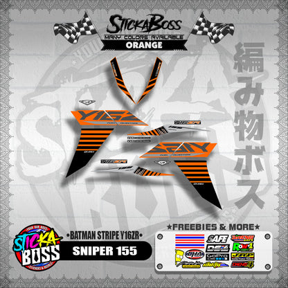 SNIPER 155 DECALS ( BATMAN STRIPE Y16ZR )【WITH FREEBIES】