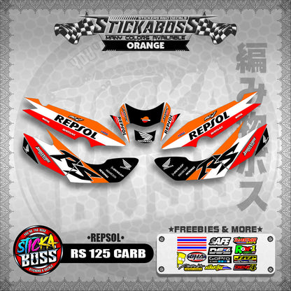 RS 125 CARB STICKER DECALS ( REPSOL )【WITH FREEBIES】