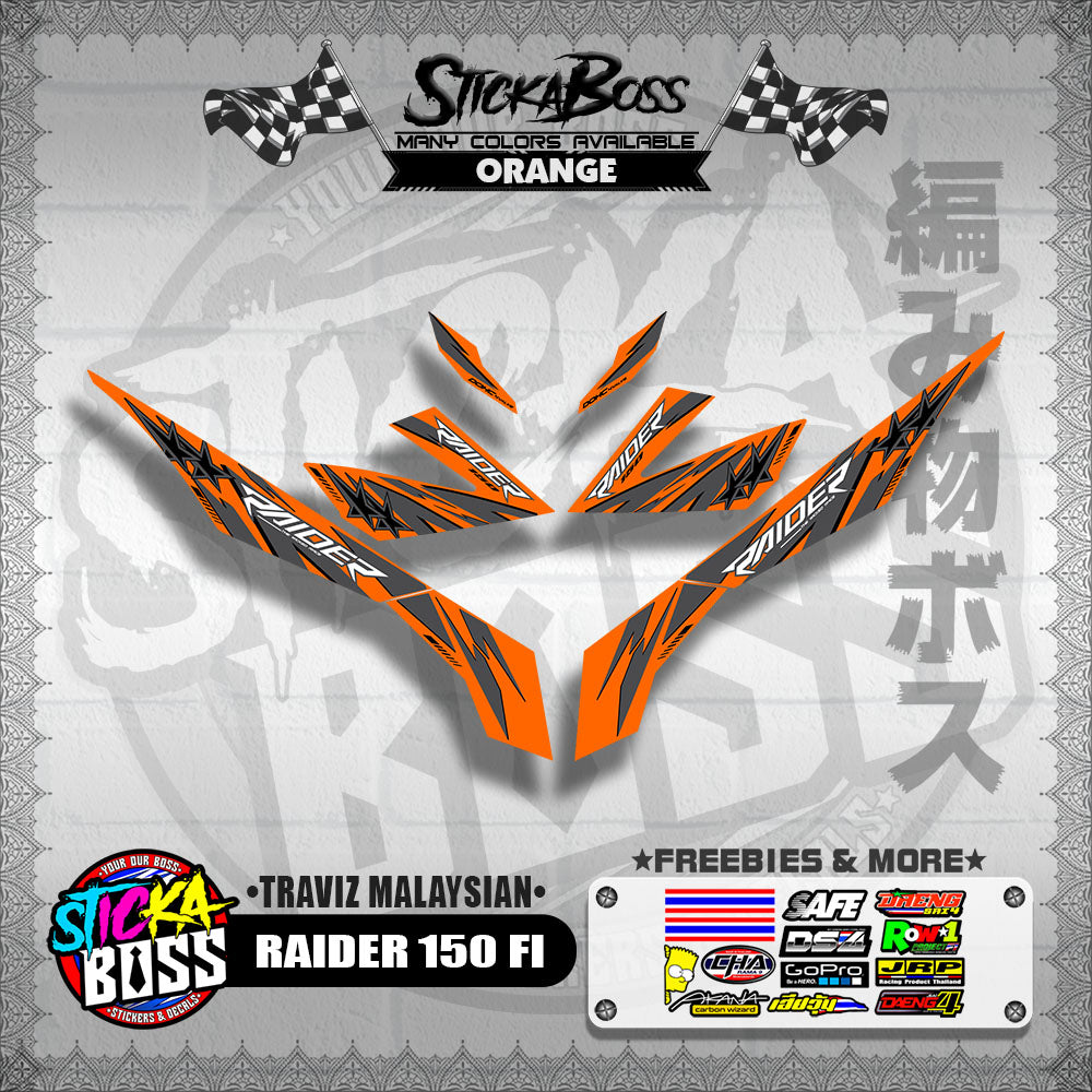 RAIDER 150 FI DECALS ( TRAVIZ MALAYSIAN )【WITH FREEBIES】