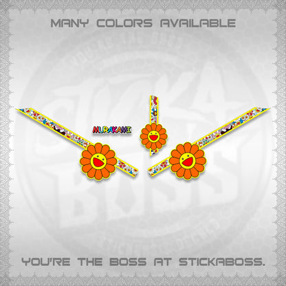 GIORNO 125 DECALS (MURAKAMI FLOWER DESIGN) STICKER DECALS BY STICKABOSS
