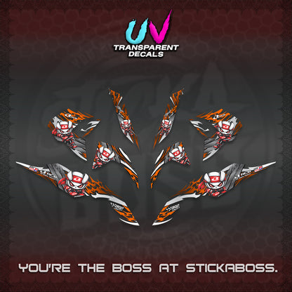 CLICK 125 V3 UV TRANSPARENT DECALS (2026 NEW RCB 2.0 DESIGN) STICKER KITS BY STICKABOSS