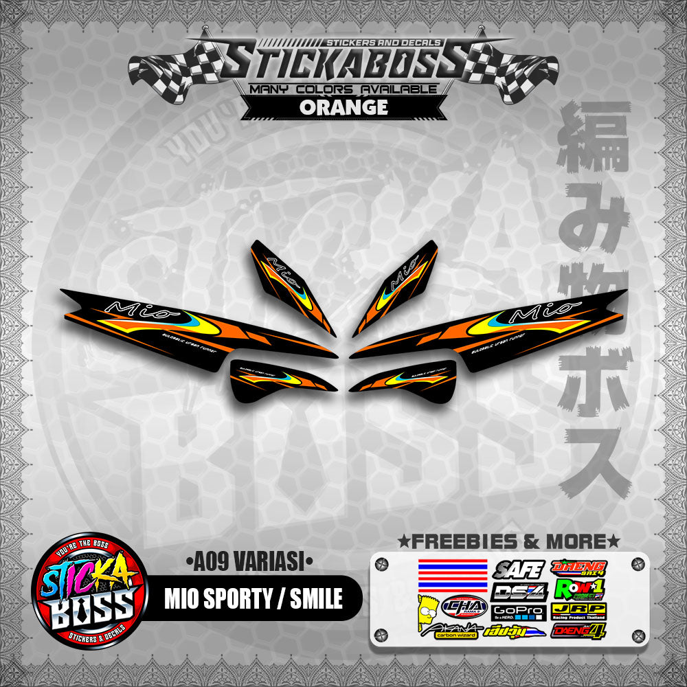 MIO SPORTY  SMILE INDO STICKER DECALS ( A9 VARIASI )【WITH FREEBIES】
