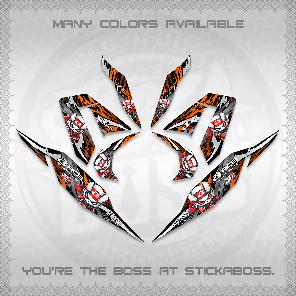 CLICK 125 V4 DECALS (2026 NEW RCB 2.0 DESIGN) STICKER KITS BY STICKABOSS