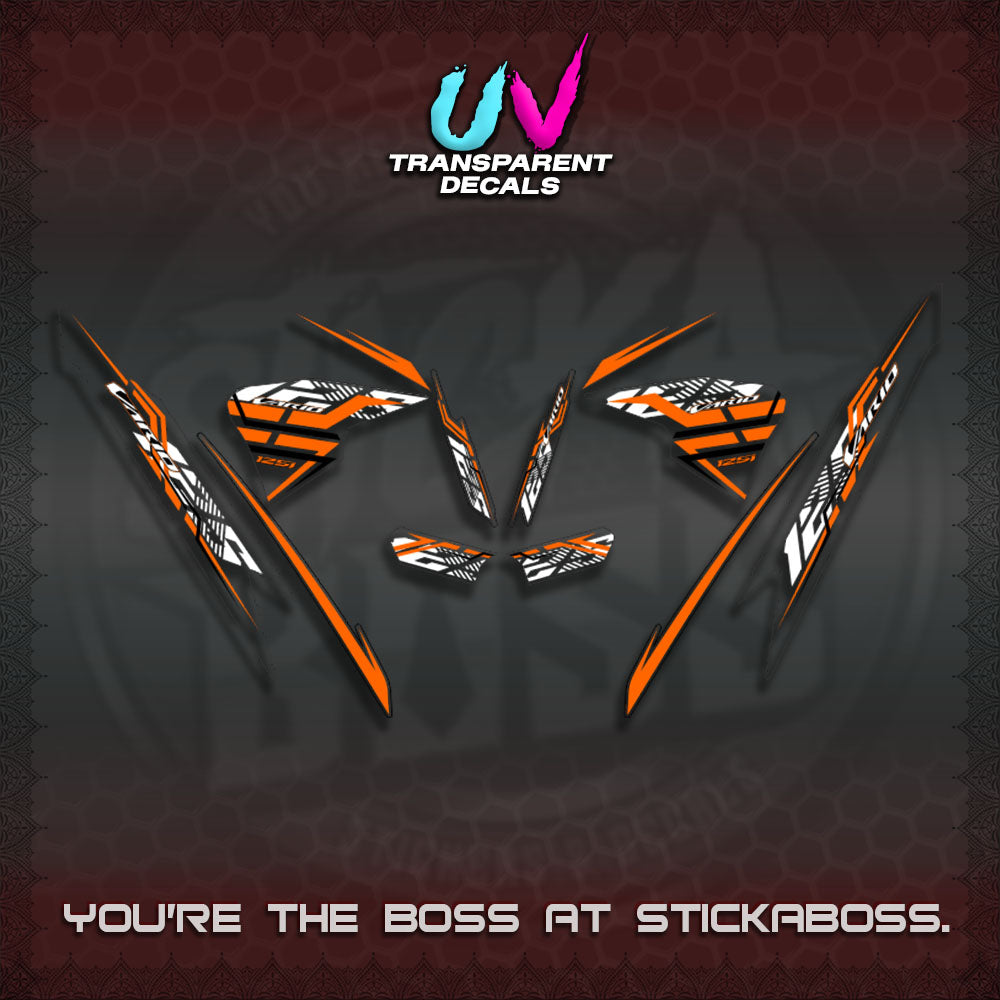 CLICK V2 VARIO UV TRANSPARENT DECALS (2026 SHARP LINES 01)STICKER DECALS By STICKABOSS