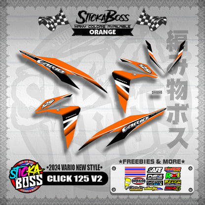 CLICK 125 V2 DECALS ( 2024 VARIO NEW STYLE )【WITH FREEBIES】