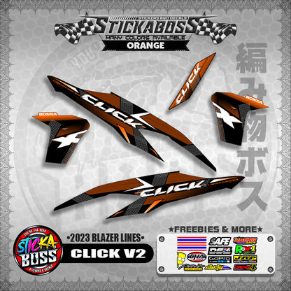 CLICK V2 STICKER DECALS ( 2023 BLAZER LINES )【WITH FREEBIES】