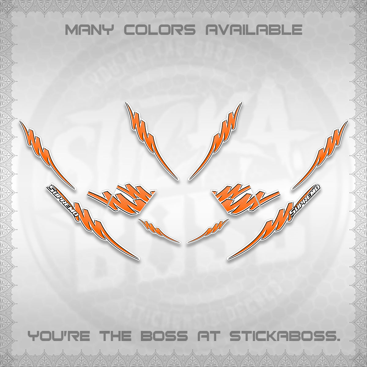 AEROX V2 FOR WHITE STRIPING DECALS (1 TONE PUTRA VIRDIAN)STICKER DECALS BY STICKABOSS