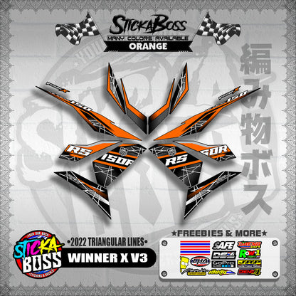 WINNER X V3 DECALS ( 2022 TRIANGULAR LINES )【WITH FREEBIES】