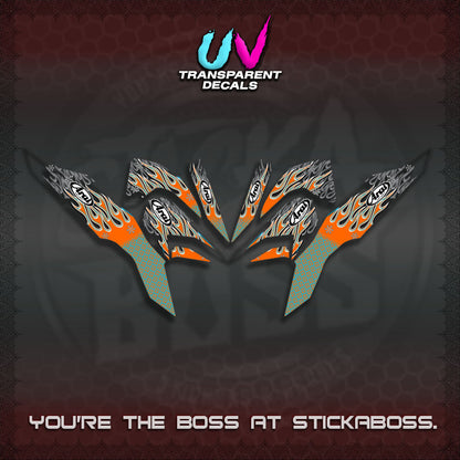 【PREMIUM UV PRINT】TRANSPARENT CLICK 125 V3  DECALS(ARAI API NEW TERBARU DESIGN)By STICKABOSS