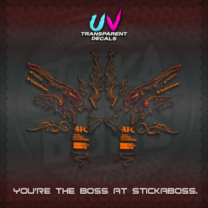 AEROX V3 ALPHA TURBO UV TRANSPARENT DECALS (SUKI 2FAST & 2FURIOUS)STICKER DECALS By STICKABO