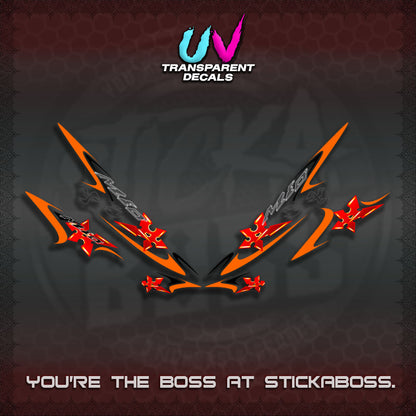 MIO SPORTY UV TRANSPARENT DECALS (2003-2005 LAMA KARBU MOTIF)STICKER DECALS By STICKABOSS