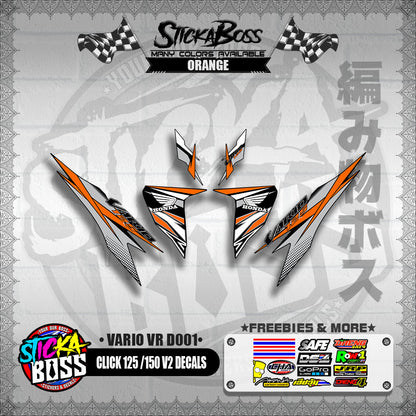 CLICK 125 / 150 V2 DECALS ( VARIO VR D001 )【WITH FREEBIES】