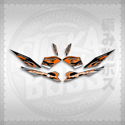 STICKER DECALS for AEROX V3 ALPHA TURBO INDO (AV311TRED) By STICKABOSS (SOFIE LAMINATED WATERPROOF)