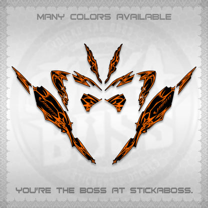CLICK 125 V4 VARIO DECALS (2026 TRIBAL LIGHTNING DESIGN) STICKER KITS BY STICKABOSS