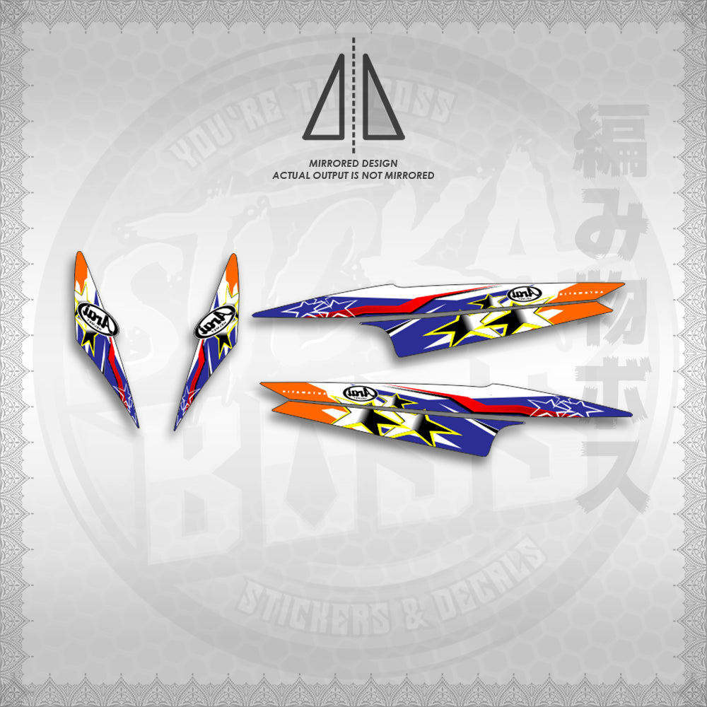 STICKER DECALS for MIO 1 (MIR25BIDESIGN)  By STICKABOSS (SOFIE LAMINATED WATERPROOF)