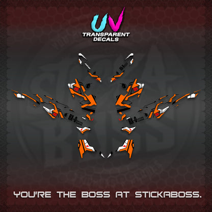 CLICK V3 VARIO UV TRANSPARENT DECALS (UNICORN GUNDAM DESIGN) STICKER DECALS By STICKABOSS