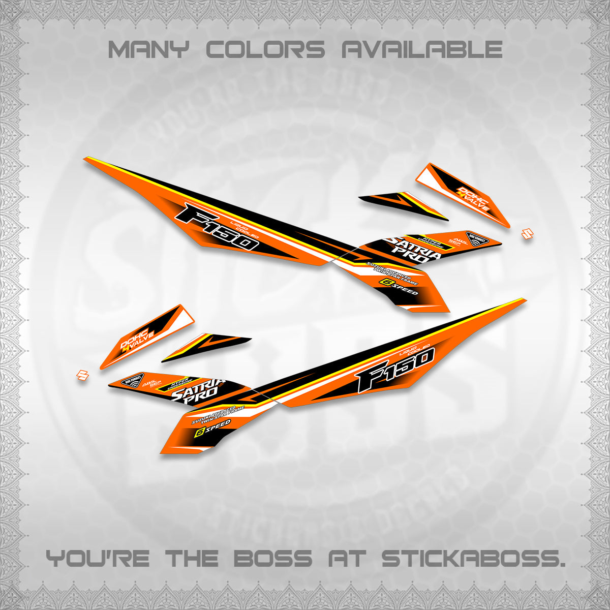 RAIDER 150 PRO SATRIA DECALS (NTN N07 DESIGN) STICKER DECALS BY STICKABOSS
