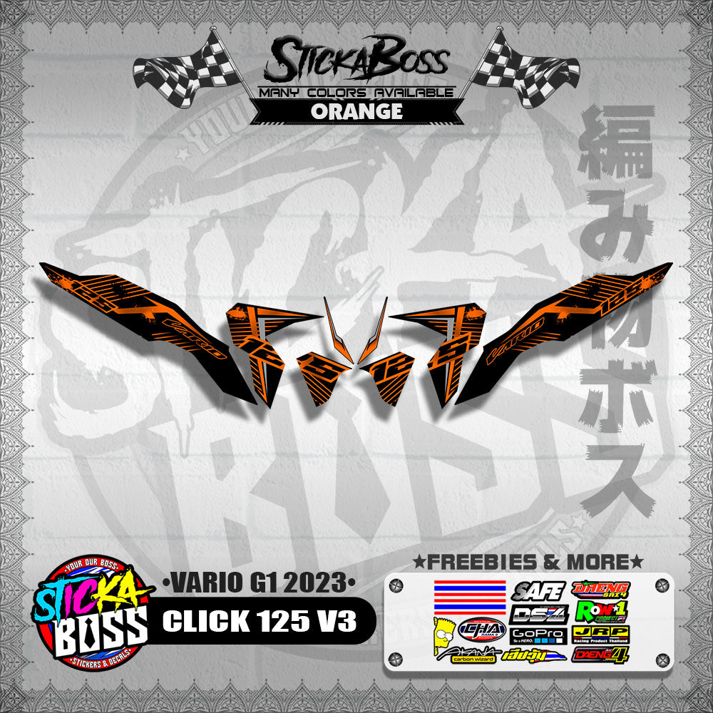 CLICK 125 V3 DECALS ( VARIO G1 2023 )【WITH FREEBIES】