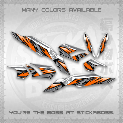 CLICK V3 INDO MALAY CONCEPT ( FOR WHITE STRIPING NEW CUSTOM DESIGN ) STICKER DECALS By STICKABOSS