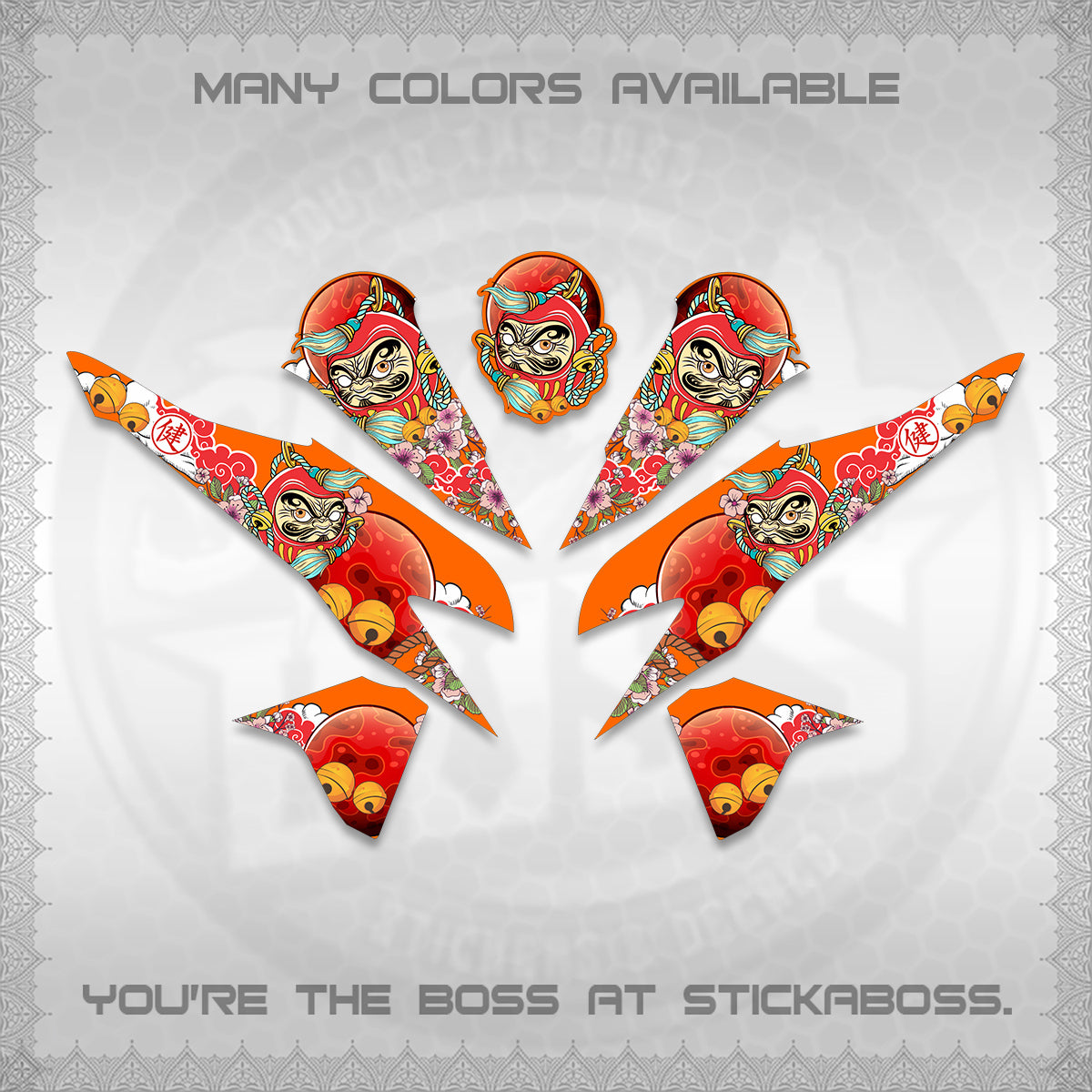 CLICK 125 V2 VARIO DECALS (DARUMA CLOUDS DESIGN) STICKER DECALS By STICKABOSS (Copy)