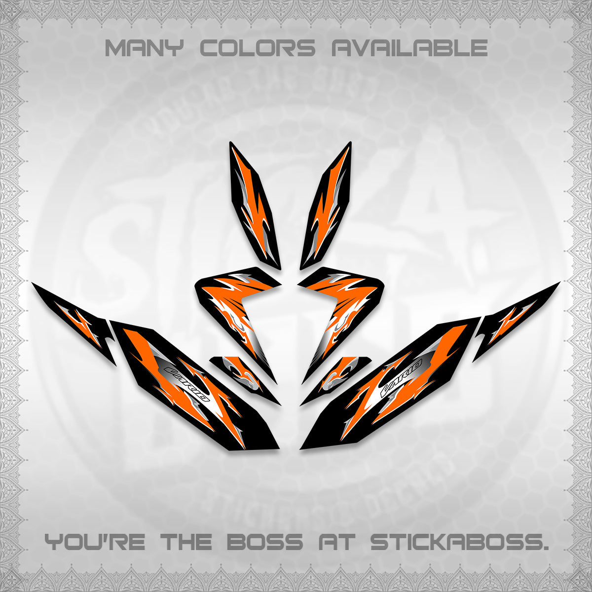 CLICK 125 V4 VARIO DECALS (2026 MODERN TRIBAL DESIGN) STICKER KITS By STICKABOSS