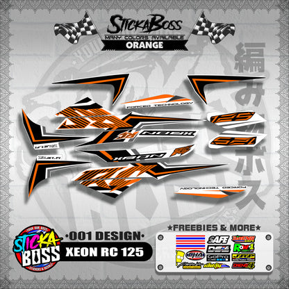 XEON RC 125 STOCK DECALS ( 001 DESIGN )【WITH FREEBIES】