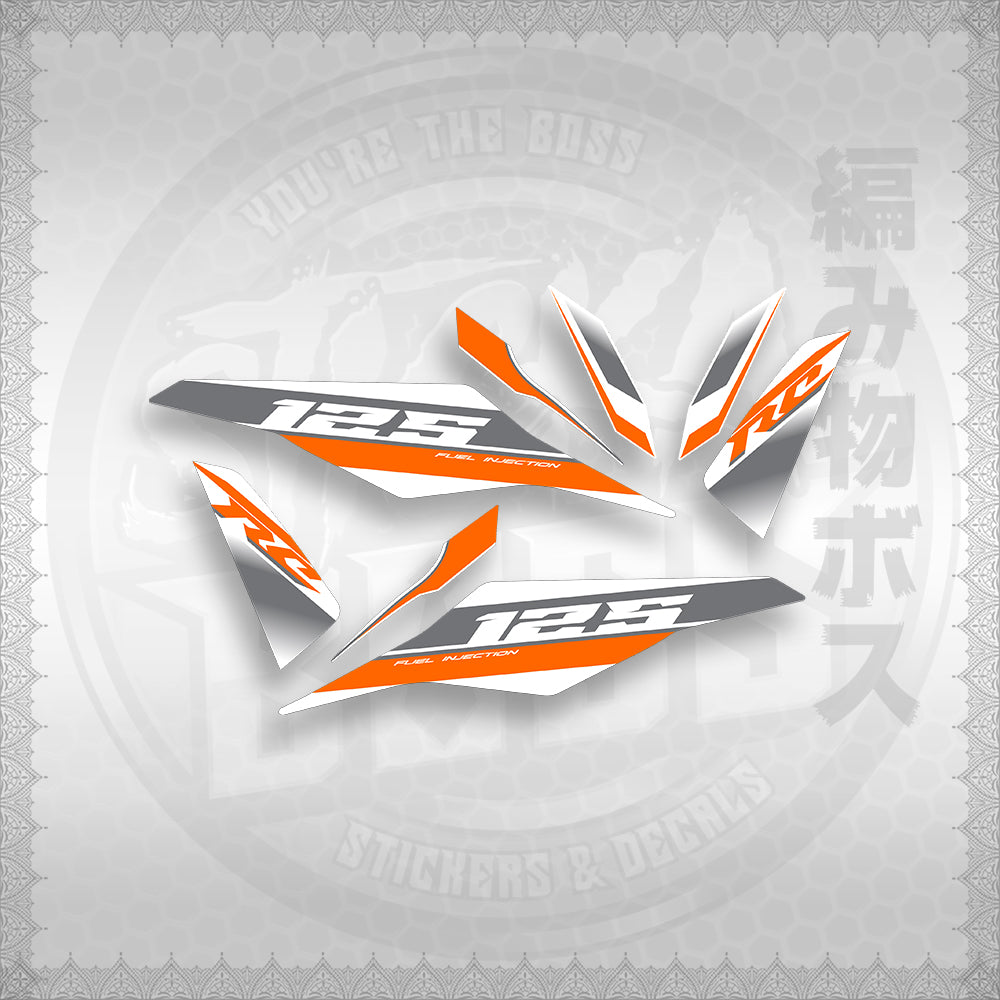 STICKER DECALS for MIO I 125 (MIIM3DARCEDFOWH) By STICKABOSS (SOFIE LAMINATED)