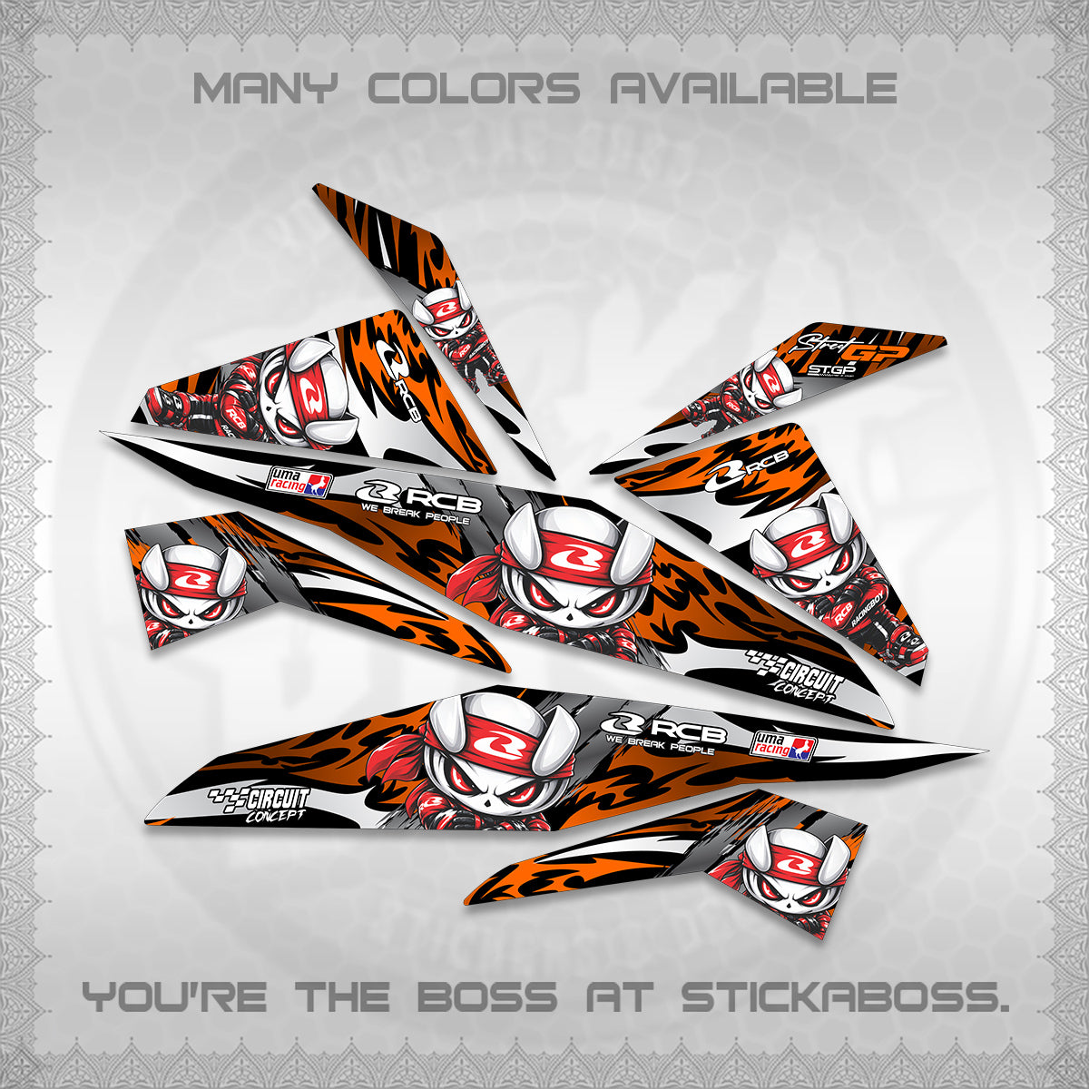 BEAT FI V1 DECALS (2026 NEW RCB 2.0 DESIGN) STICKER KITS BY STICKABOSS