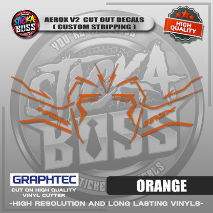 AEROX V2 CUT OUT DECALS ( CUSTOM STRIPPING ) | VINYL WATERPROOF CUT-OUT STICKER DECALS