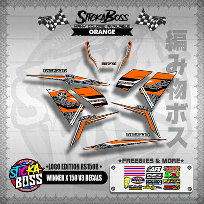 WINNER X 150 V3 DECALS ( LOGO EDITION RS150R )【WITH FREEBIES】