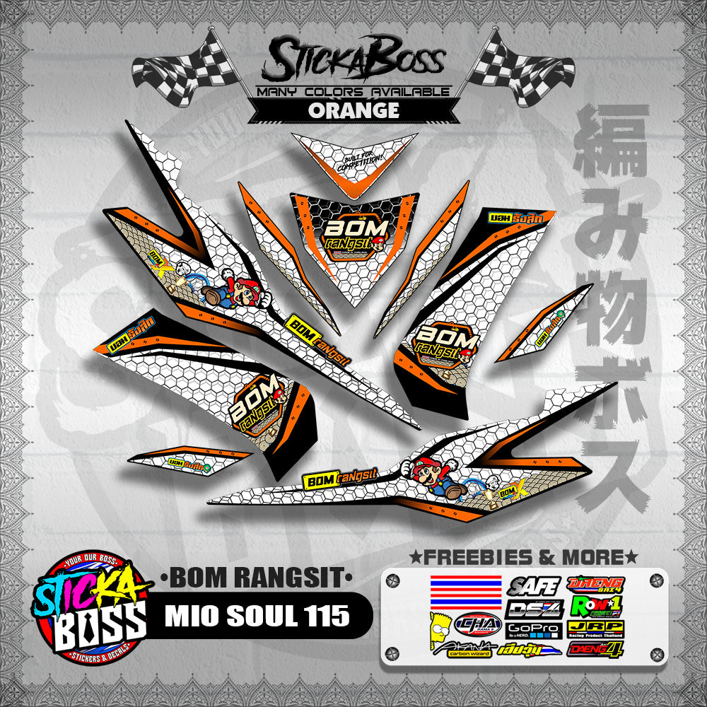 MIO SOUL 115 INDO DECALS ( BOM RANGSIT )【WITH FREEBIES】