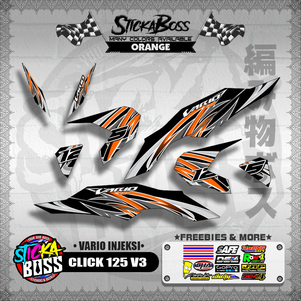 CLICK 125 V3 DECALS ( VARIO INJEKSI )【WITH FREEBIES】