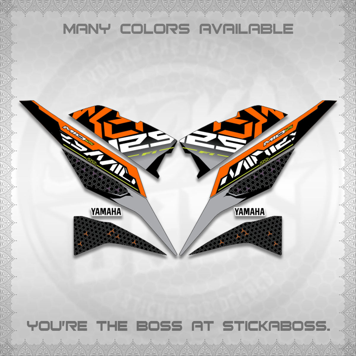 MIO I 125 M3 INDO-MALAY DECALS (DI ACARA DESIGN)STICKER DECALS By STICKABOSS