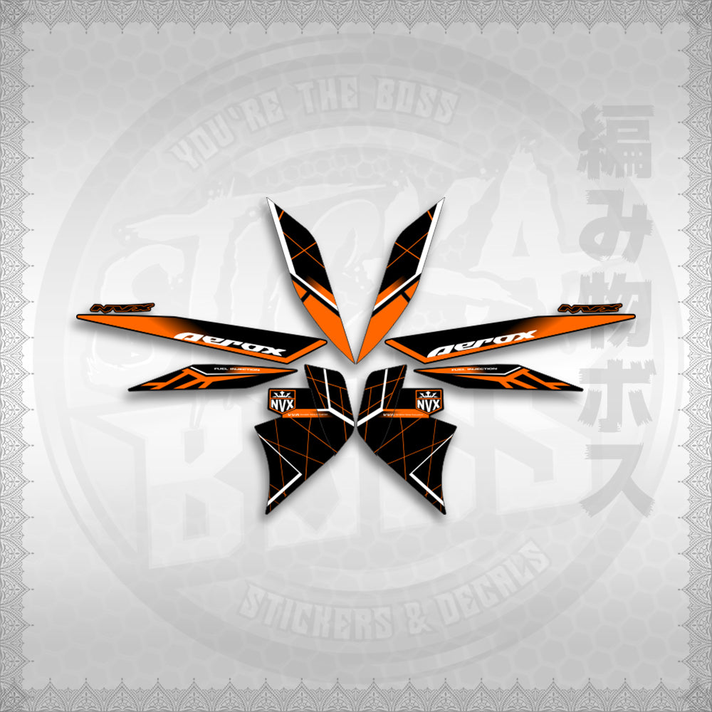 STICKER DECALS for AEROX V2 MALAYSIAN (AV2MAMABO) By STICKABOSS (SOFIE LAMINATED WATERPROOF)