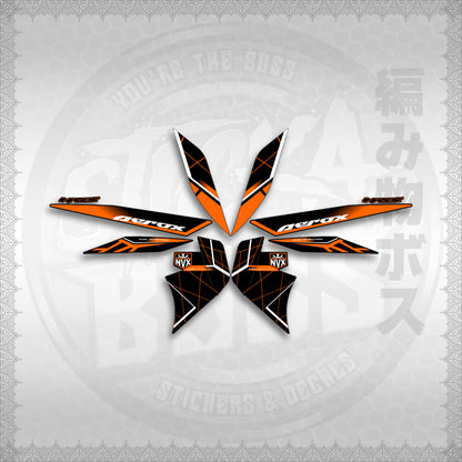 STICKER DECALS for AEROX V2 MALAYSIAN (AV2MAMABO) By STICKABOSS (SOFIE LAMINATED WATERPROOF)