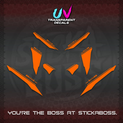 CLICK V2 UV TRANSPARENT DECALS (TRUENO STYLE DESIGN) STICKER KITS BY STICKABOSS