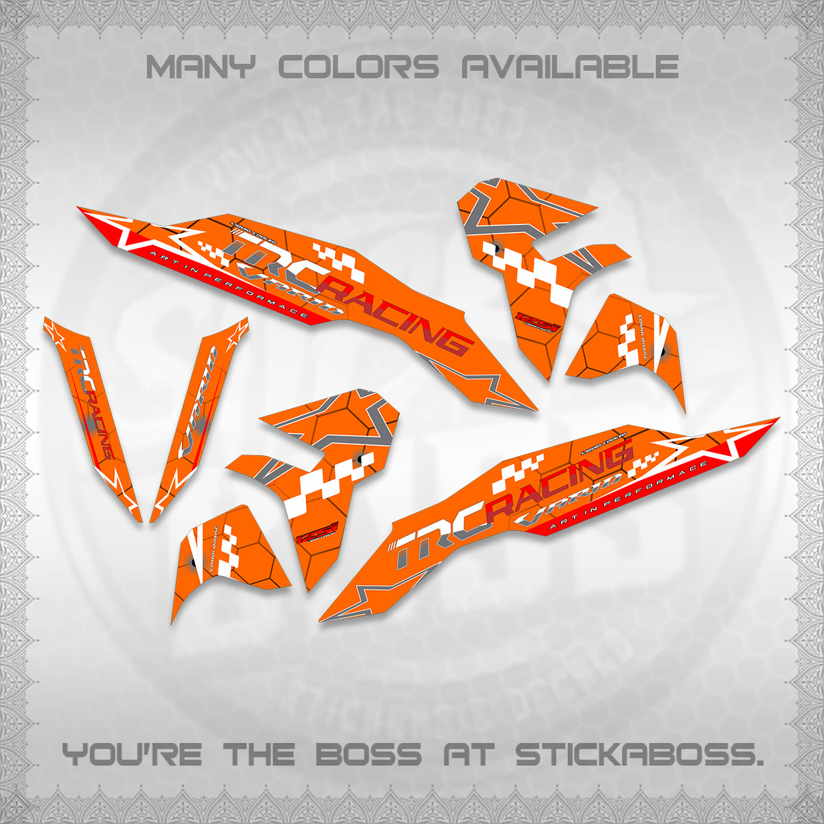 CLICK V3 DECALS (2026 TRC RACING DESIGN)STICKER DECALS By STICKABOSS