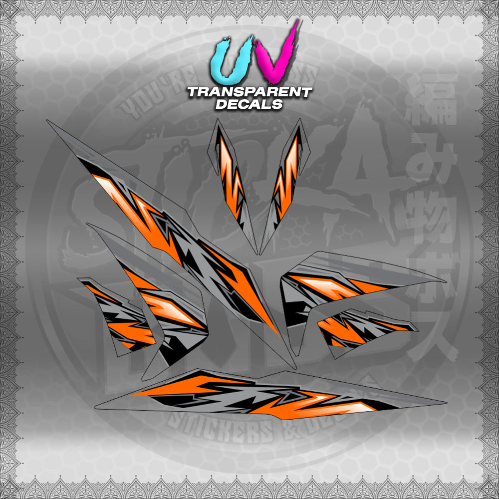 TRANSPARENT BEAT 110 V2 INDO-MALAY CONCEPT (STRIPING MOTIF DESIGN) STICKER DECALS for STICKABOSS