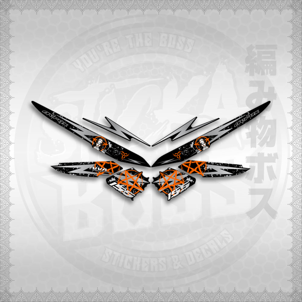 STICKER DECALS for AEROX 155 V1 MALAYSIAN (AV1STLASA) By STICKABOSS (SOFIE LAMINATED WATERPROOF)