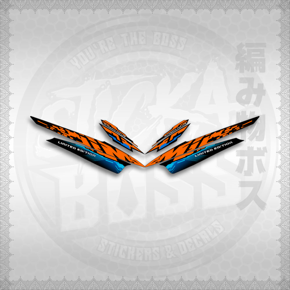 STICKER DECALS for MIO SPORTY (MSP25GLCO) By STICKABOSS (SOFIE LAMINATED WATERPROOF)