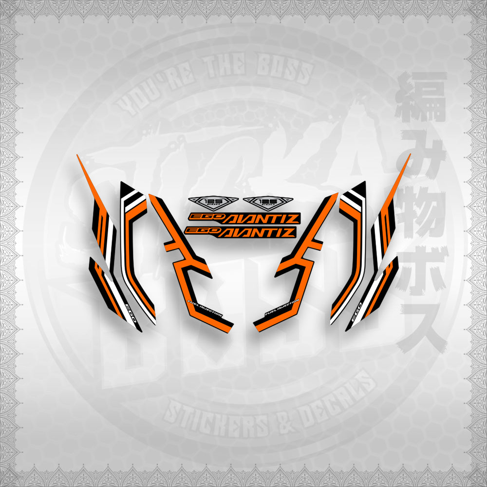 STICKER DECALS for MIO SOUL i125 (MSIEGAVCUDE17) By STICKABOSS (SOFIE LAMINATED WATERPROOF)