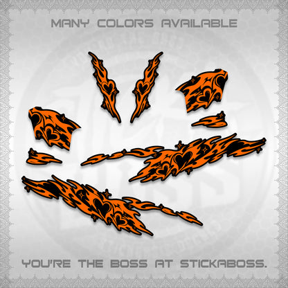 CLICK 125 V2 DECALS (2026 TRIBAL HEART DESIGN) STICKER KITS BY STICKABOSS