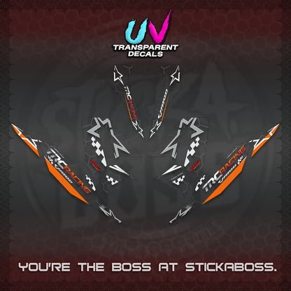 CLICK V4 UV TRANSPARENT DECALS (2026 TRC RACING DESIGN)STICKER KITS By STICKABOSS