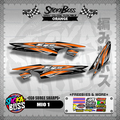 MIO 1 DECALS ( EGO SURGE SHARPS ) [ PREMIUM GLOSSY LAMINATED ]【WITH FREEBIES】