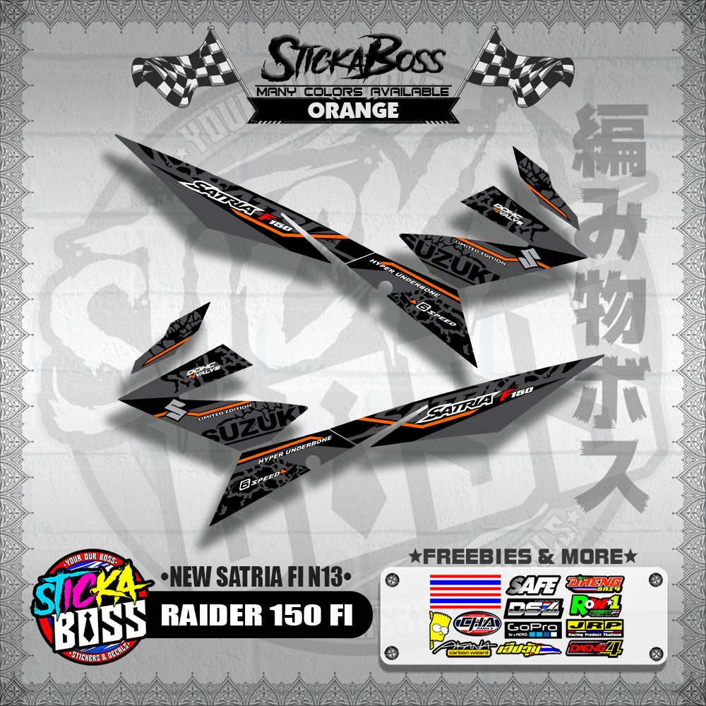 RAIDER 150 FI DECALS ( NEW SATRIA FI N13 )【WITH FREEBIES】
