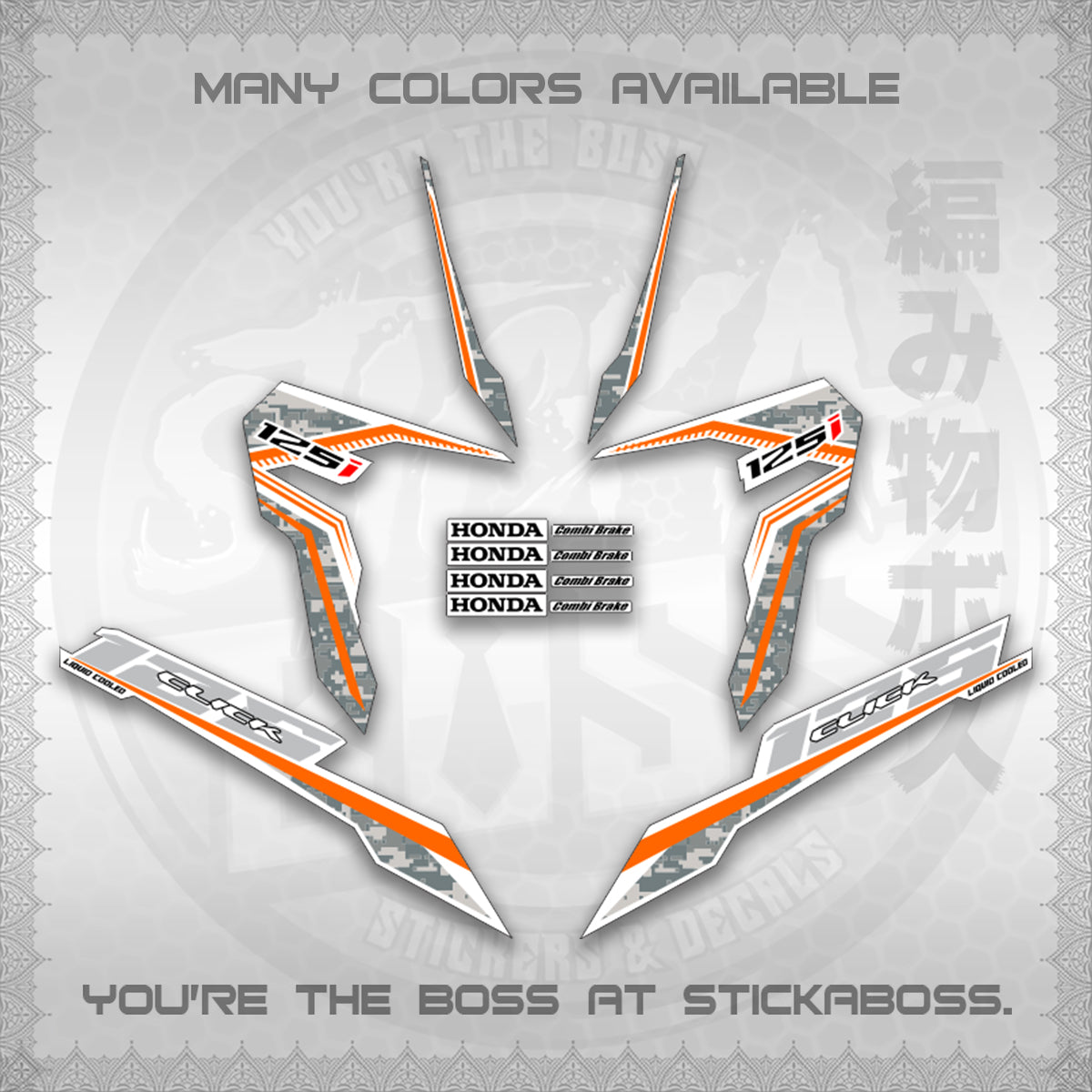 CLICK 125 V3 VIETNAM CONCEPT ( FOR WHITE BARCODE STYLE ) STICKER DECALS By STICKABOSS