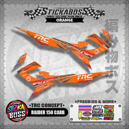 RAIDER 150 CARB STICKER DECALS ( TRC CONCEPT SATRIA )【WITH FREEBIES】