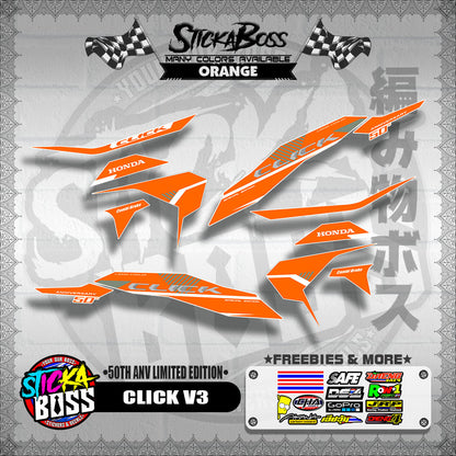 CLICK V3 DECALS ( 50TH ANV LIMITED EDITION )【WITH FREEBIES】