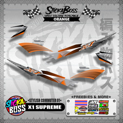 X1 SUPREME DECALS ( STYLISH COMMUTER 01 )【WITH FREEBIES】