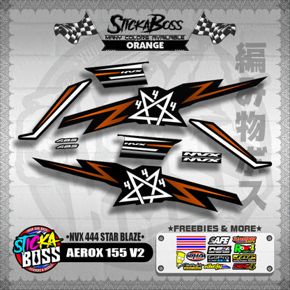AEROX 155 V2 DECALS ( NVX 444 STAR BLAZE )【WITH FREEBIES】